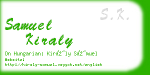 samuel kiraly business card